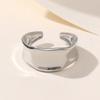 Women's Retro Baroque Gold-Plated Stainless Steel Wide Band Ring