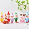 Mini Infant Doll Kawaii Christmas Plush Playthings Colorful Dollhouse Shelf Accessories Xmas Decor Gift Idea Toy Ideal for Girl Boy Children Adult