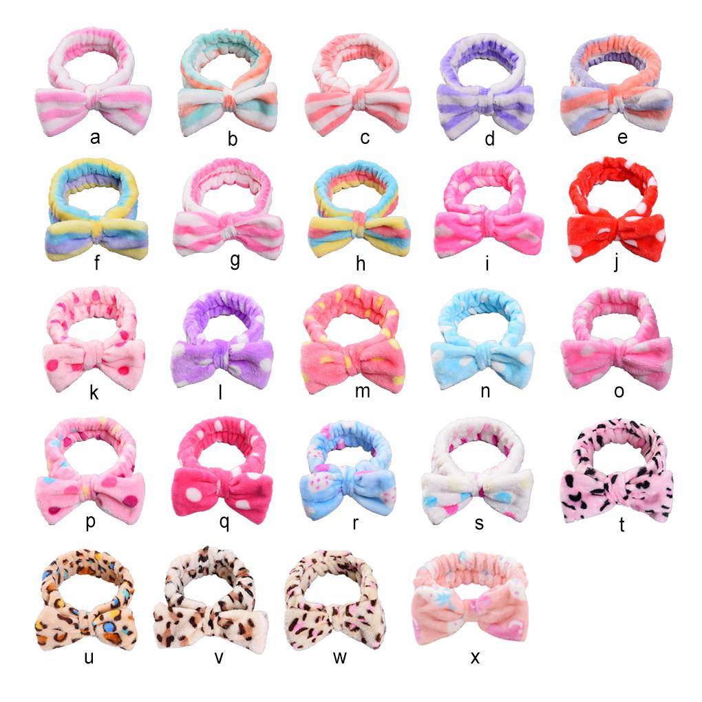 Stirnbänder Schleife Knoten Elastisch Verstellbar Flanell Schweißband Geknotetes Wickel Ornament Haaraccessoires Haarband für Gesichtswäsche