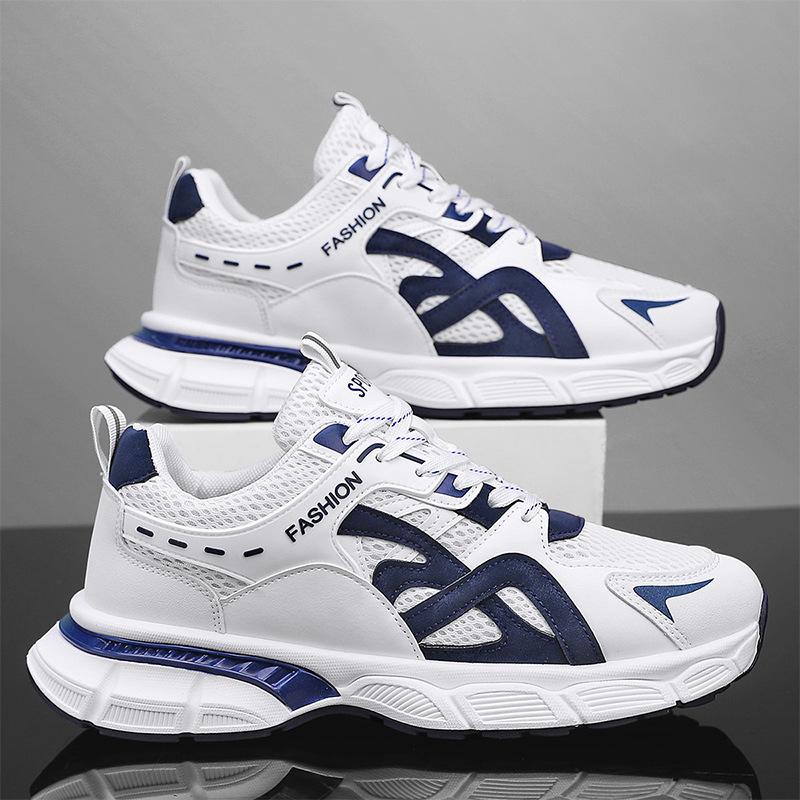 Men's Shoes Summer Breathable Youth Versatile Sports Casual Running Mesh Non-slip Raw Dad Shoes