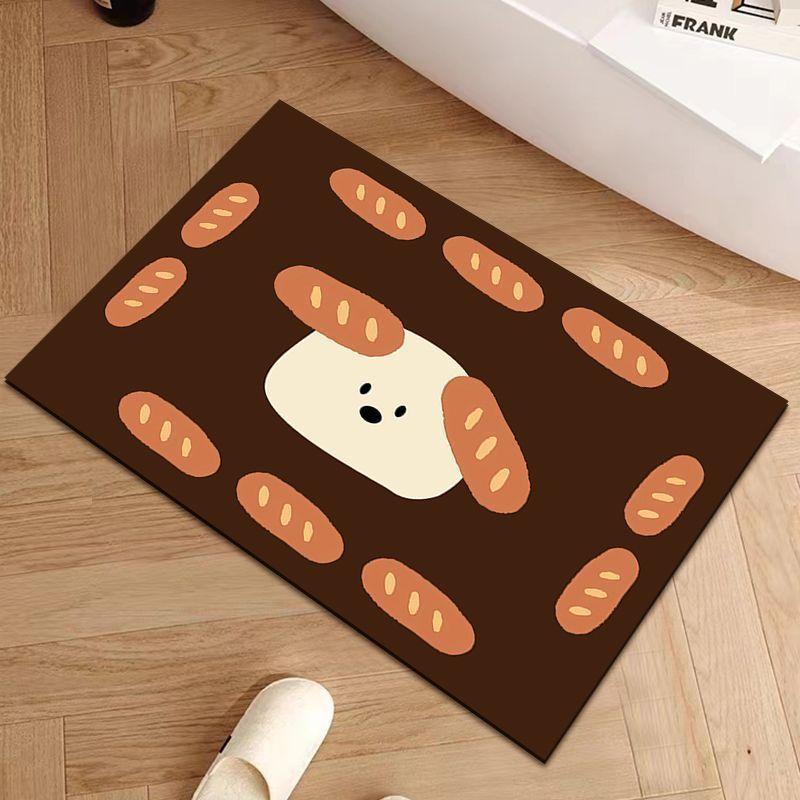 Ins vind tecknad söt kiselgur mjuk golvmatta absorberande halkfri snabbtorkande badrum toalett entrédörrmatta