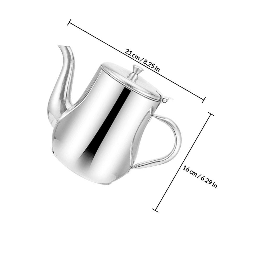 

Premium Stainless Steel Grease Container Oil Pot with Curved Spout Strainer for Frying Oil Soup Separation Bacon Grease