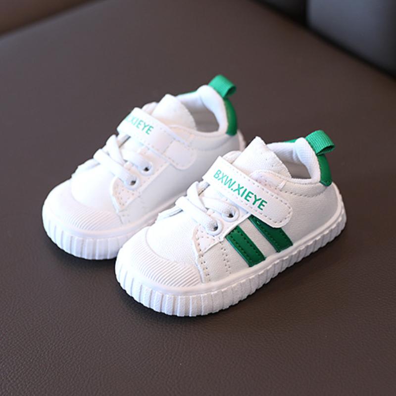 

2023 весенняя новая детская обувь, парусиновая обувь, дышащая обувь на мягкой подошве для малышей 18 зелёный