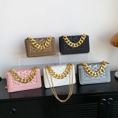 Women'S Bag Press Shell Small Square Bag Fashion Shoulder Bag Chain Messenger Bag Handbag Tide