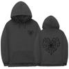 Gothic Spiderweb Print Hooded Sweatshirt Unisex Oversized Pullover With Ribbed Hem Fall