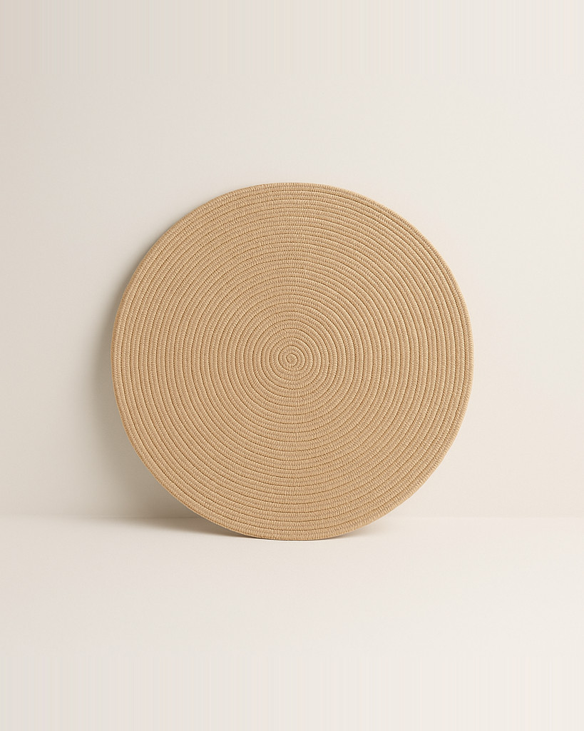 6pcs Woven Ramie Placemats Round Table Mat Anti Slip Dining Table Mats Non-Slip Tableware Bowl Pads Kitchen Drink Cup Coasters