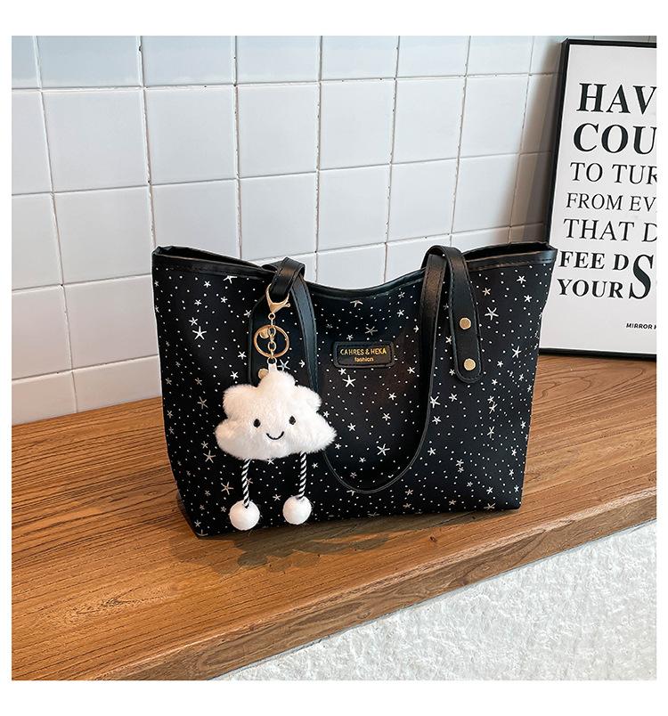 

New Large Capacity Tote Shoulder Bag Fashi Commute Handle Bag Comfortable and Versatile Texture Storage Bag High Quality чёрный