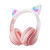 Popular Gradient Cat Ear Bluetooth Headphones, Cute & Trendy, with Long Battery Life for Wireless Sports & Gaming.