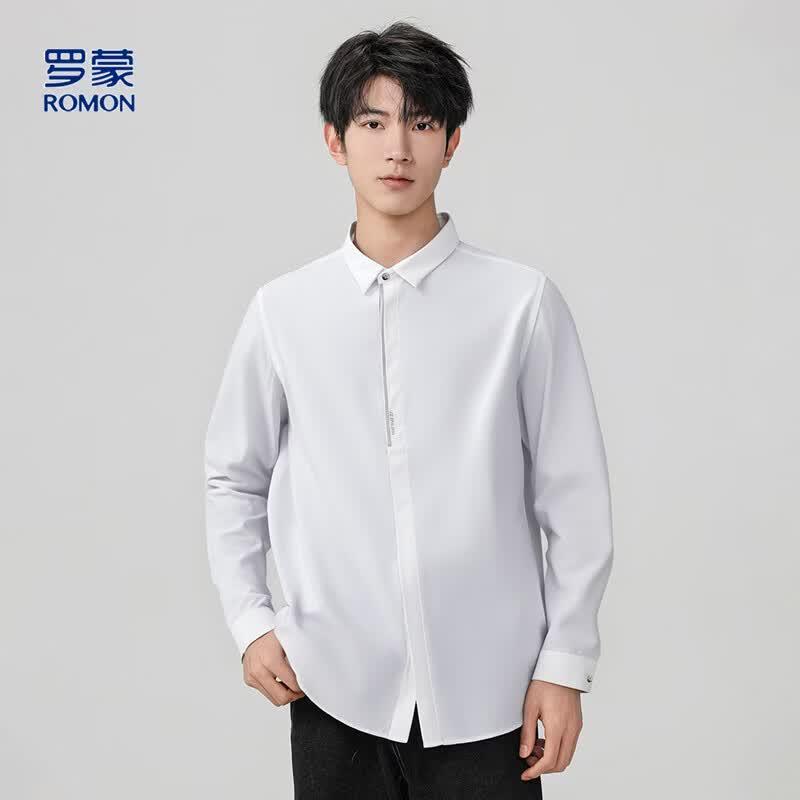 Luomeng Men s Long Sleeve Business Casual Shirt 54