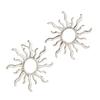1 Pair Exaggerated Stud Earrings for Women, Sunflower Shape Zinc Alloy Ear Studs, Retro Style Lightweight Earrings for Jewelry