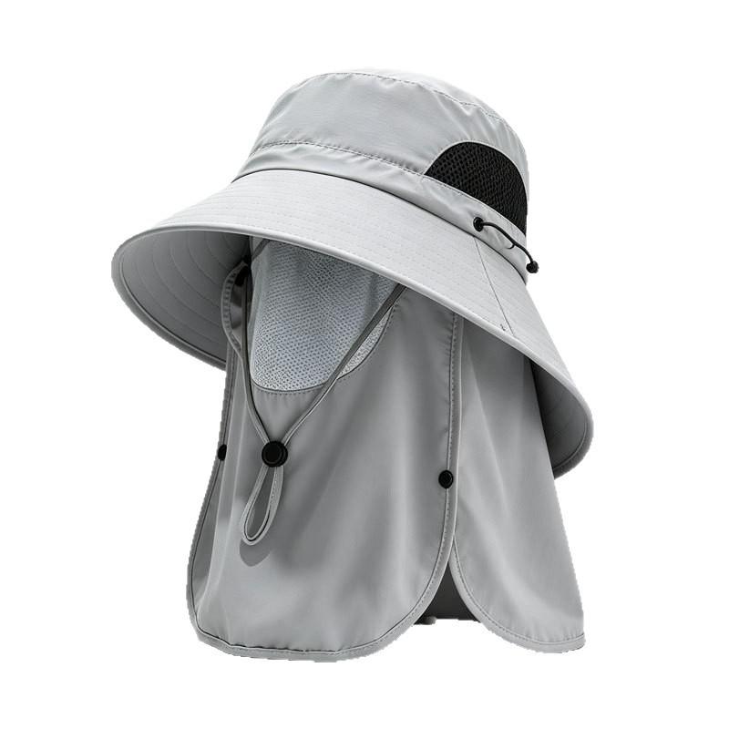 Big eaves neck climbing hat outdoor fishing men summer shading sun protection breathable bucket hat camping quick drying hat women