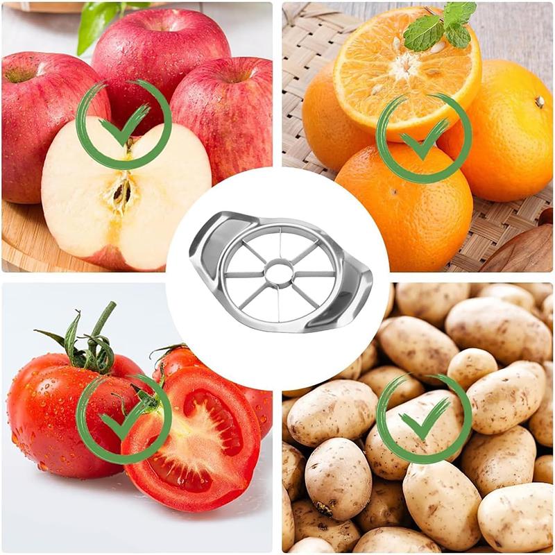 Edelstahl Apfelschneider Apfelentkerner Schneider Obstschneider Apfelentkerner Teiler Schäler Gemüse Obst Werkzeug Küchenhelfer