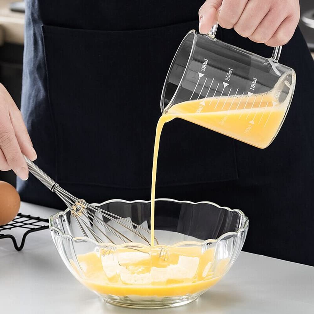 Huiyu Großer hitzebeständiger Messbecher aus Glas mit Griff, 500 ml