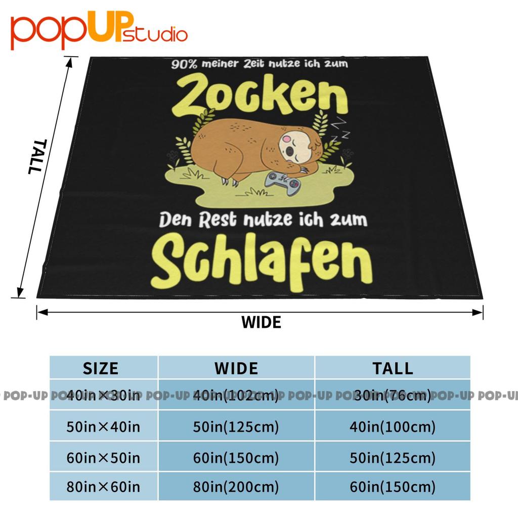Zocken Zocker Gamer Gaming Faultier Ultraweiche Decke Quilt Winter Sofabezug Bettdecken