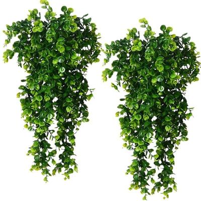 Artificial 5Forks Rattan Eucalyptus Wall Hanging Simulation Greenery Fake Hanging Plants Vine Diy  Home Outdoor Decor Plant