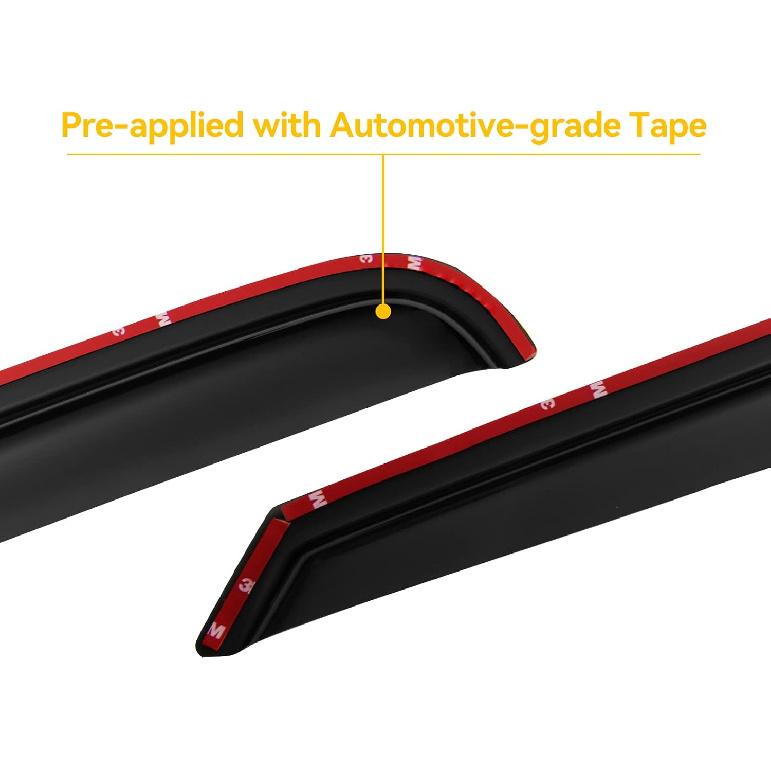 Window Rain Guards Visors For 1999-2016 Ford F250 F350 F450 F550 Super Duty, Window Vent Wind Shades Deflectors Shield For 2000-2016 F650 F750