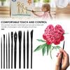 10Pcs Watercolor Paint Brush Set with Ergonomic Wood Handle Artist Paint Brush Art Supplies for Acrylic Painting Oil Painting