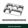 304 Stainless Steel Divided Cafeteria Tray