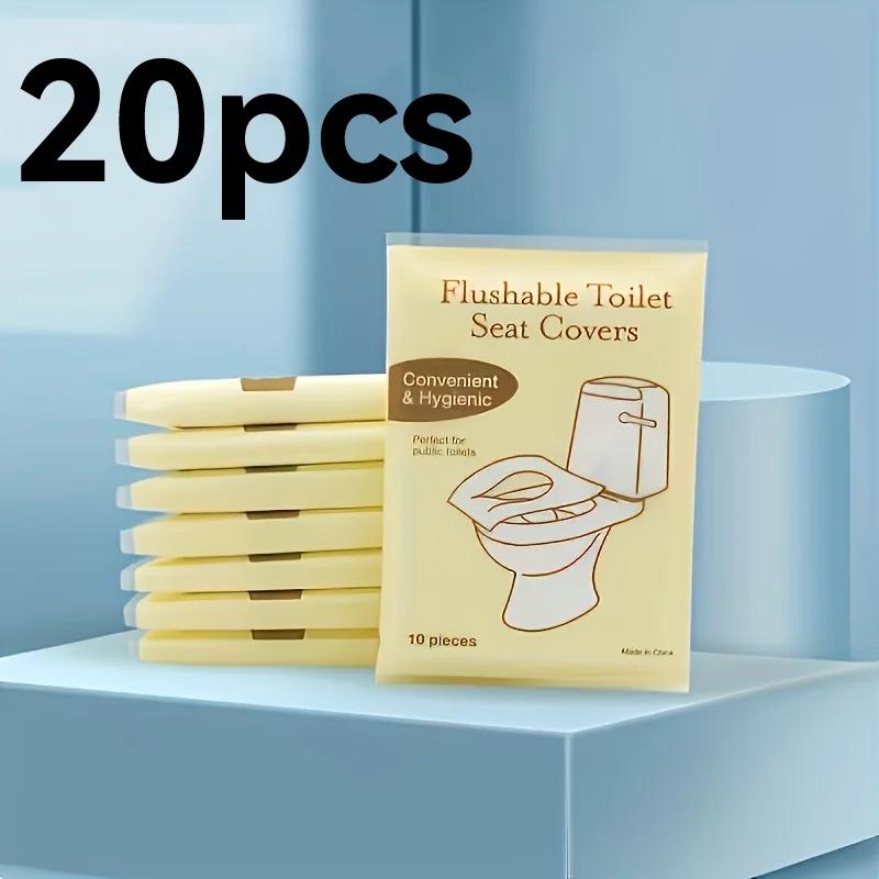 50PC Disposable Toilet Mat Seat Cover Soluble in Water Portable Travel Home Bathroom Tools Suitable WC Pregnant Women