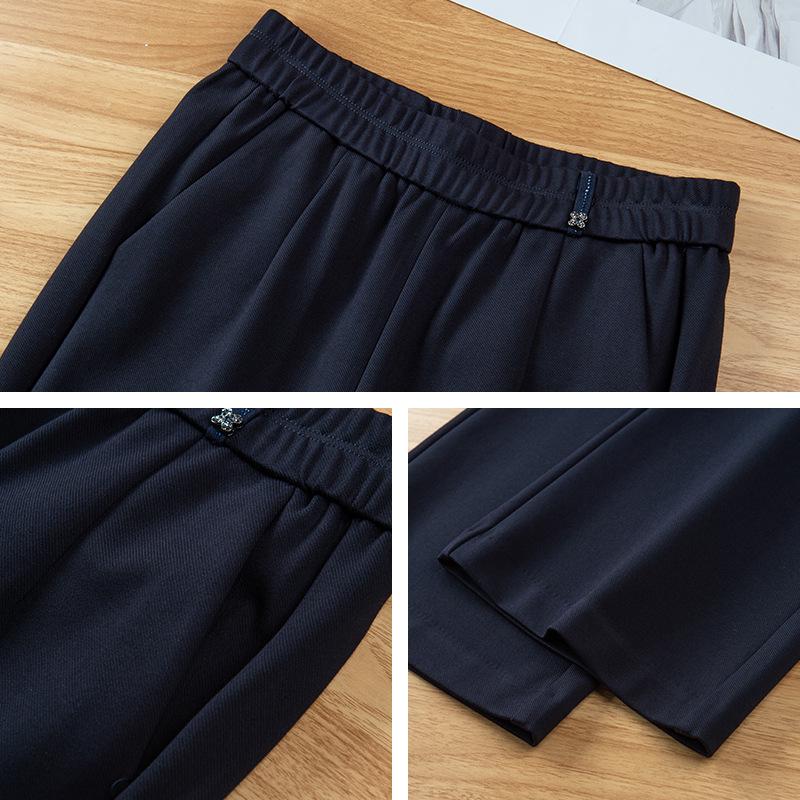 Women's Nylon Four-Way Stretch Flare Pants, Slim-Fit Elastic Waist, Autumn 2025.