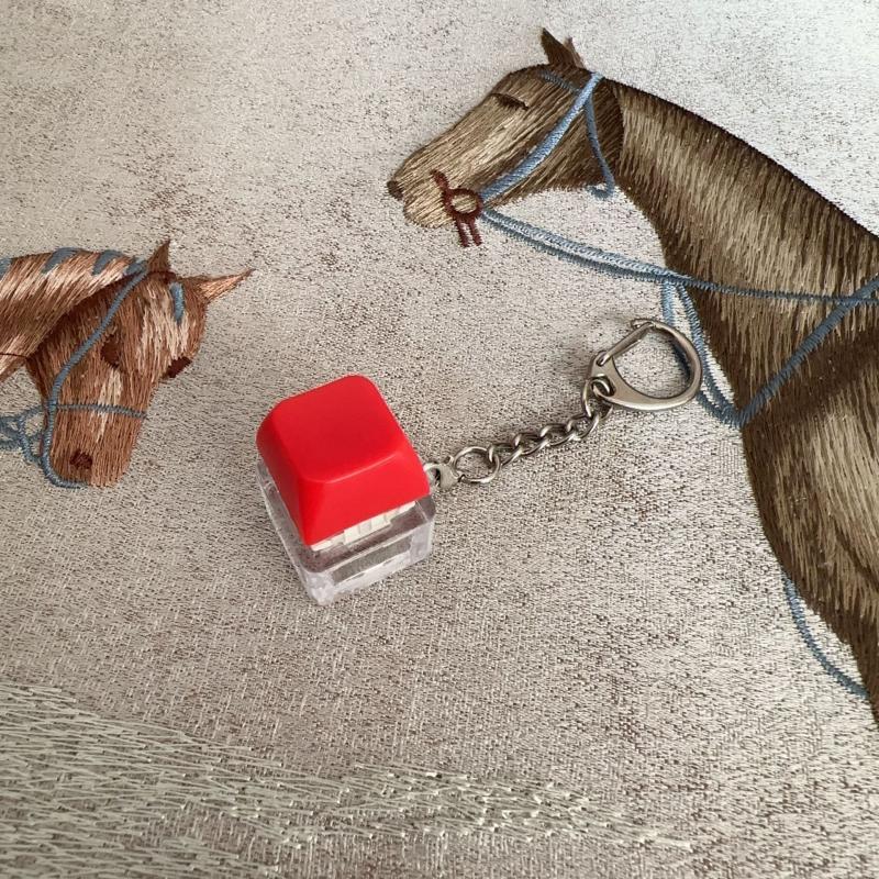 Led Keyboard Key Chain Toy Stress Relief Diy Button Finger Keyboard Caps Toy Small Gifts Small Gadgets Keychains