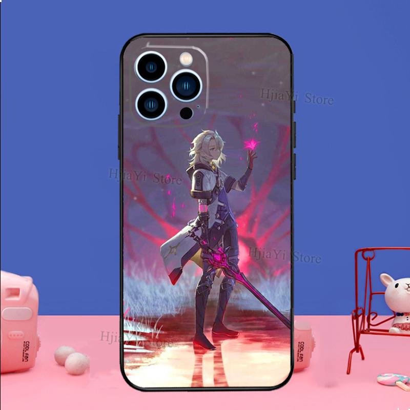 Genshin Impact Albedo Phone Case For iPhone 16 15 11 12 13 14 Pro Max Mini X XS XR Plus SE2 Funda Coque Capa Cover