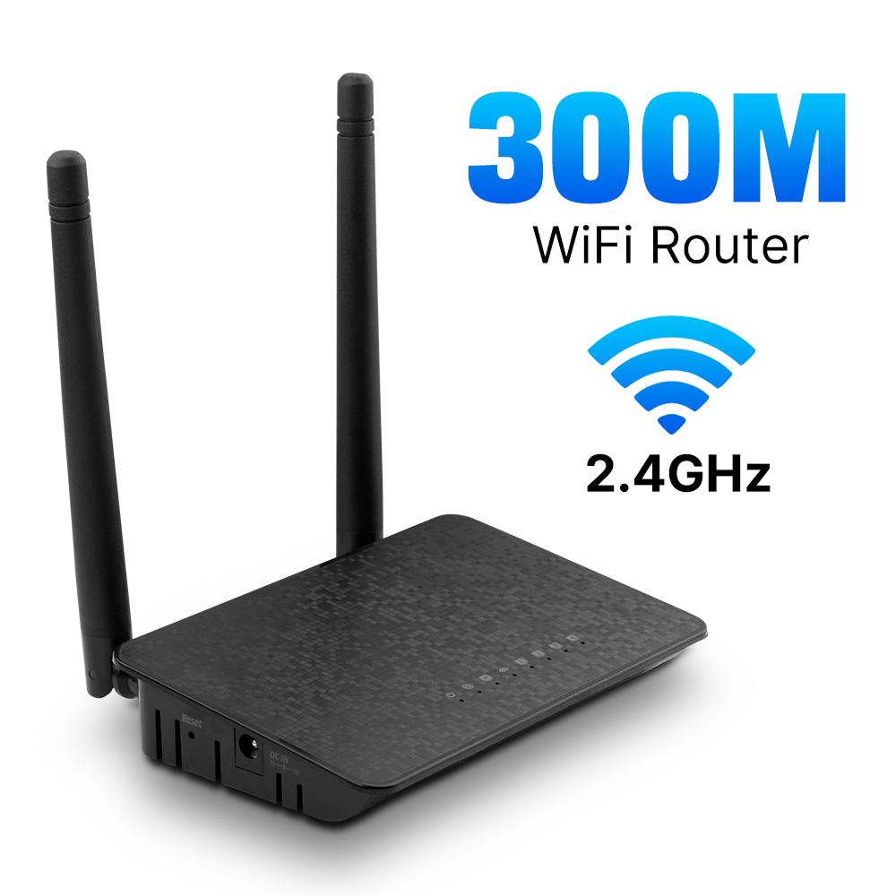 300M Wireless Router - US - Standard, 100Mbps Ports, Home - Use, 2.4G WiFi, Signal Booster, Optical Fiber Compatible