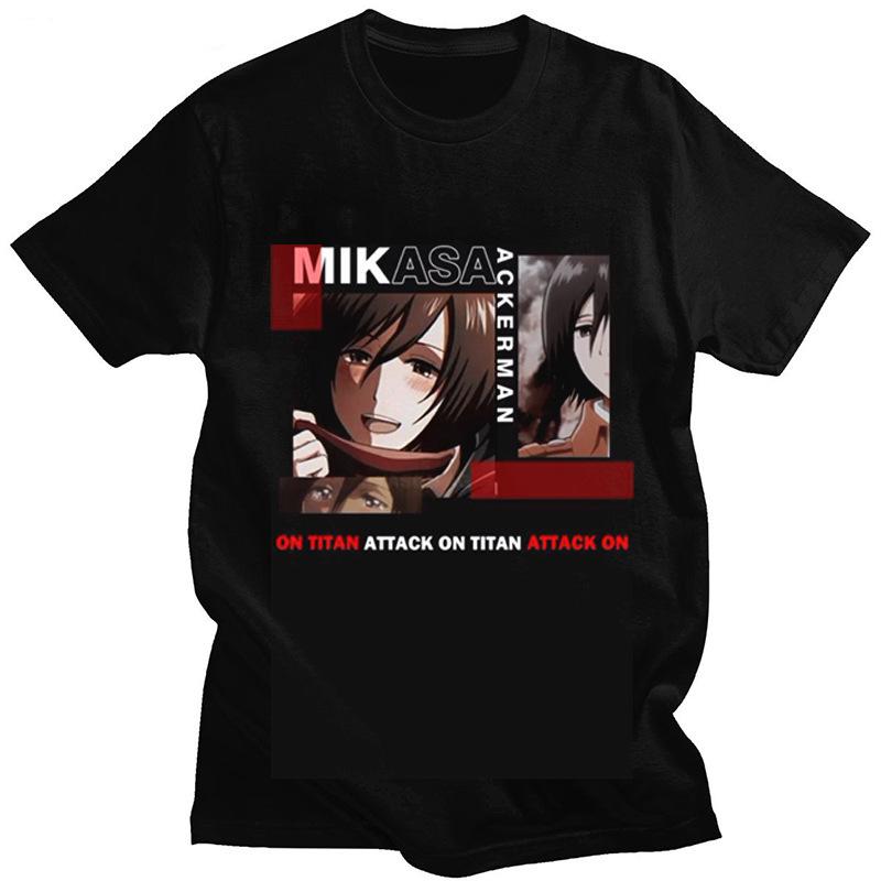 Japanese Anime Attack On Titan Men's T-shirt, Fashionable Short-sleeved Pure Cotton Personalized T-shirt for Men