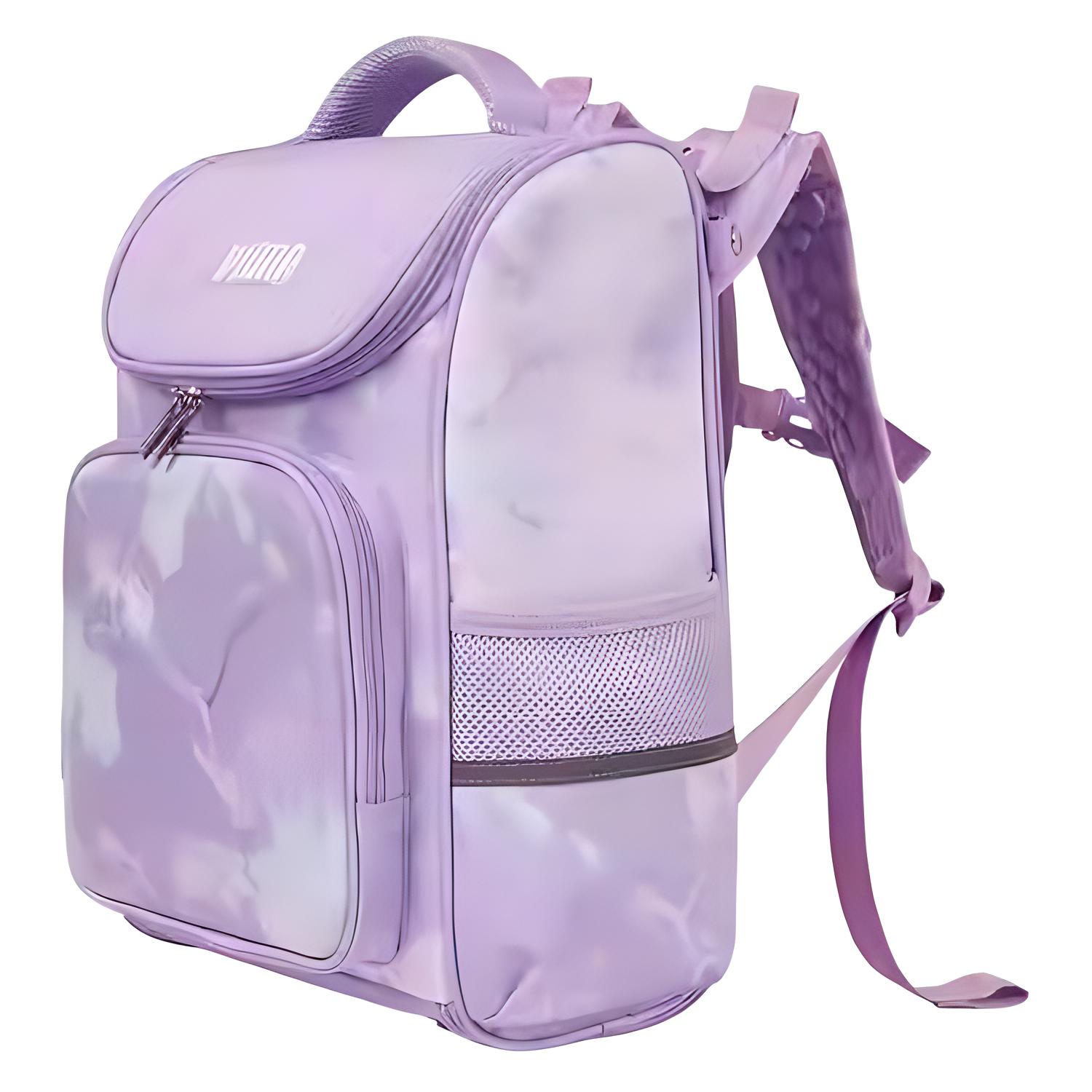 Puma Printed Zipper Closure Polyester Backpack Kids backpack Pink Purple 353125166203-70001 Pink Purple
