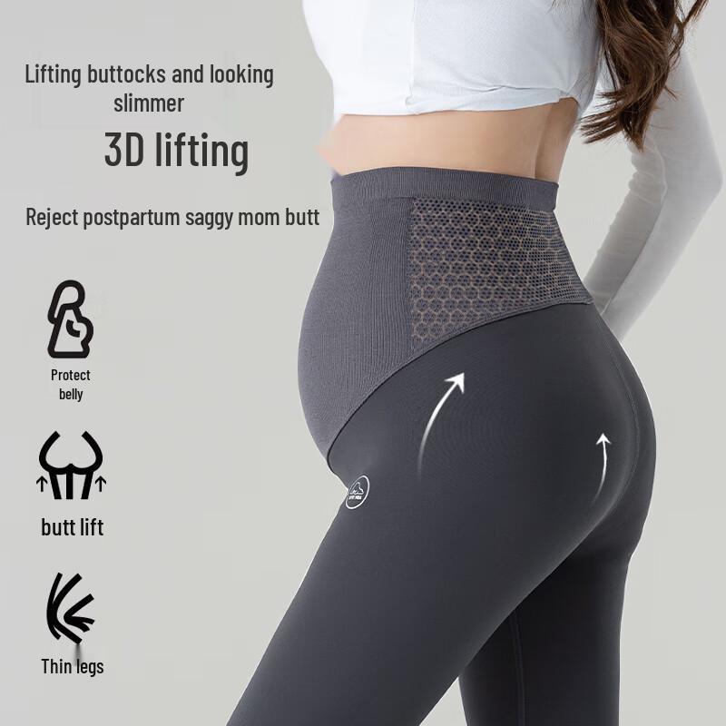 Xueqiman Maternity Tummy Support Shark Leggings