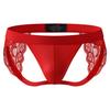 Große Größe Sissy Dessous Herren Spitze Jockstrap Tanga Hohlrücken Sexy Glänzender Beutel G-Strings Crossdressing Jock Straps Unterwäsche