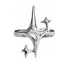 Super Flash Zirkon Hexagramm Ring Öffnung Verstellbar Exquisiter Ring Temperament Hochklassige Frauen