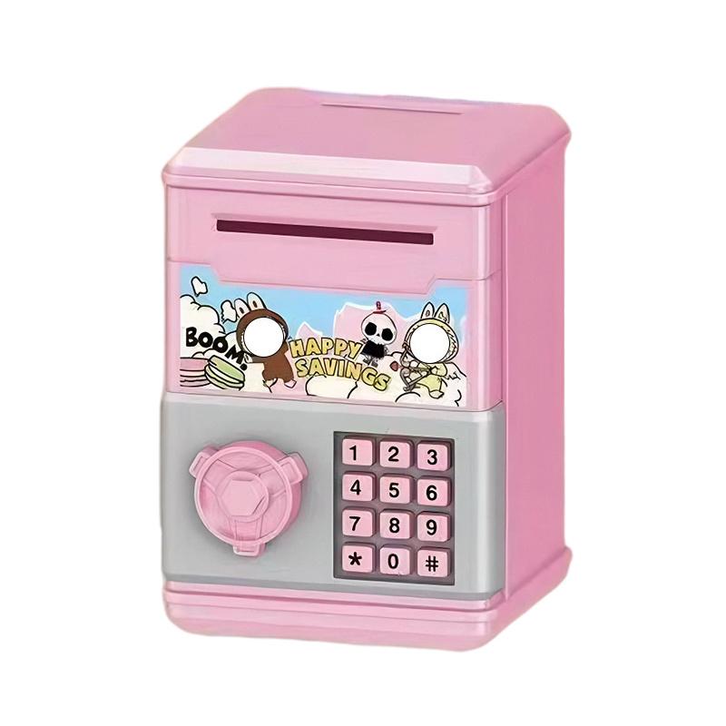 

Автоматический Мини Сейф Монеты Наличные Сбережения Копилка Пароль Счетчик Код Ключевой Замок Копилка Банкомат Ребенок розовый