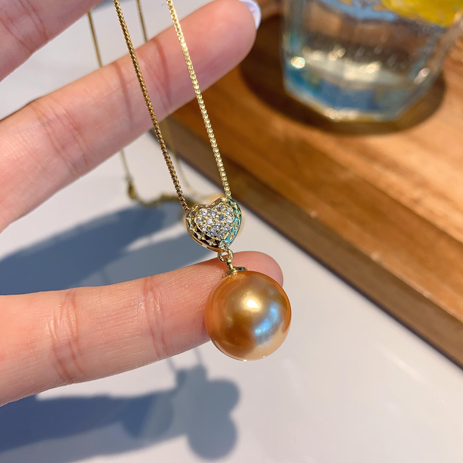 

Кулон из австралийского жемчуга Fritillary, женский, ожерелье из золота и жемчуга Cold Wind, костяная цепочка, женский