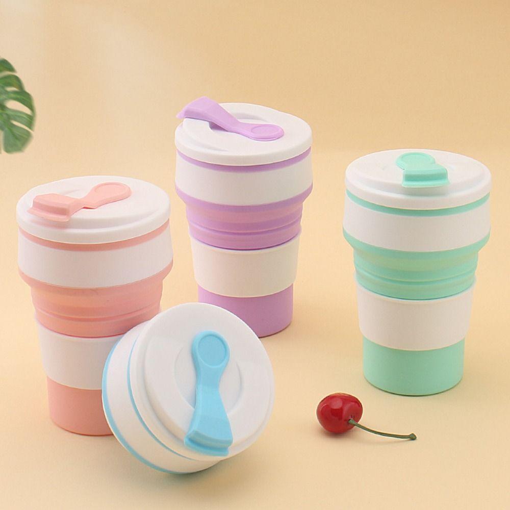 Multifunctional Sport Mug Silicone Water Bottle Drinkware Folding Water Cup  Coffee