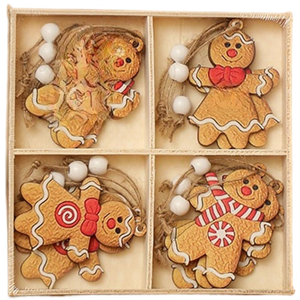 Engraved Holiday Decor Faceless Tree Pendants Christmas Celebration 14*14*2cm Minimalist Design For Christmas Tree