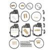 118 Pieces Carburetor Rebuild Kit with Gasket O Ring Valve Needle Jet Screw Spring Replacement for