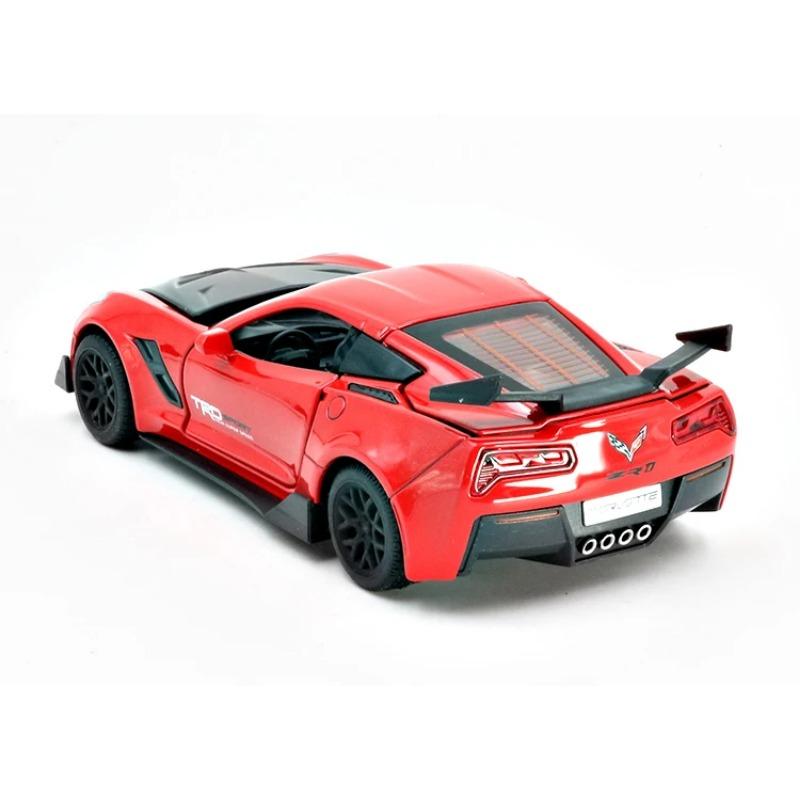 1/32 Corvette Supercar Model Car Metal Diecast  Alloy Car Simulation Pull Back Vehicles Cars Toys for Kids Gifts for Children