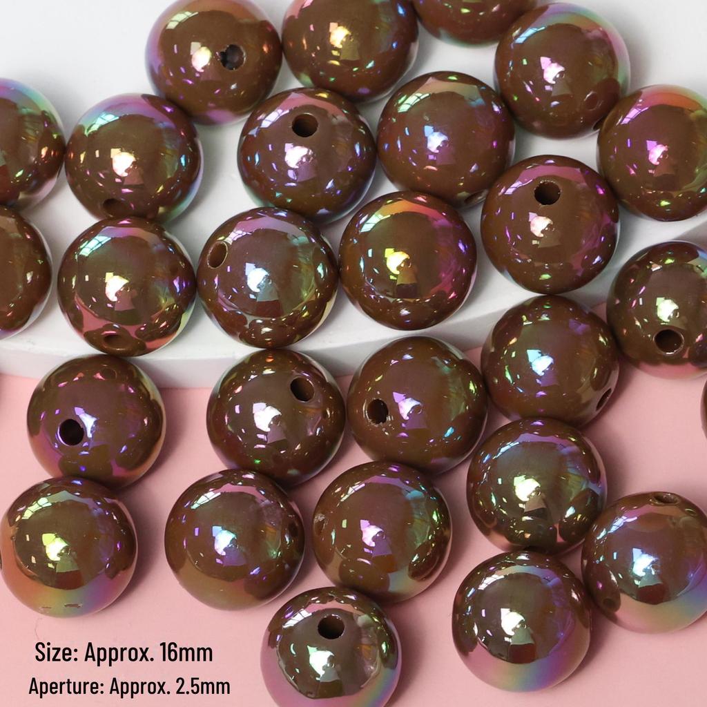 Cute Coffee-Toned Butterfly Flower Love Acrylic Beads for DIY Phone Chains and Necklaces