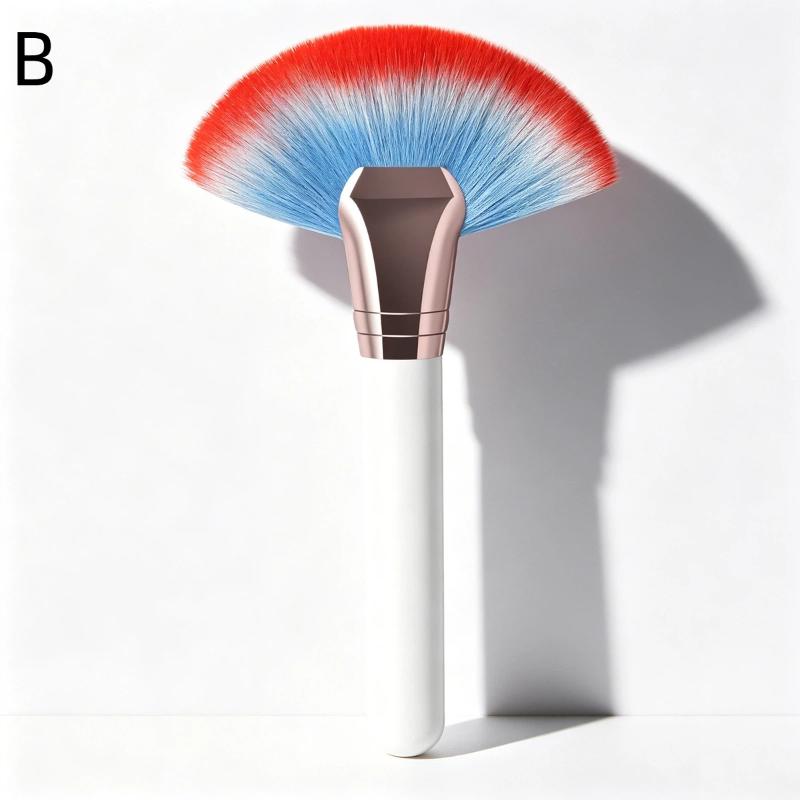 Professional Wooden Handle Nylon Bristles Makeup Brush For Women Daily Use Cosmetics Powder Blush Foundation Brush B