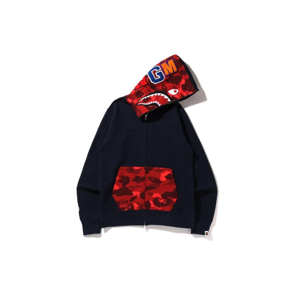 A BATHING APE Shark SS22 Color Camo Shark Full Zip Hoodie Sweatshirt Men's 1I30-115-023