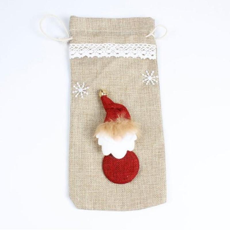 Christmas Decorations Santa Claus Wine Bags Gift Bags Champagne Bottle Sets