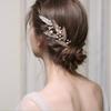 Pearl Leaf Elegant Fashion Bridal Hair Comb Wedding Party Golden Accessories Headdress Handmade Hair Comb