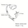 Creative and Minimalist Star and Moon Opening Ring, Fashionable Hollowed Out Design Handmade Accessory, Versatile and Personalized Ring Jewelry.