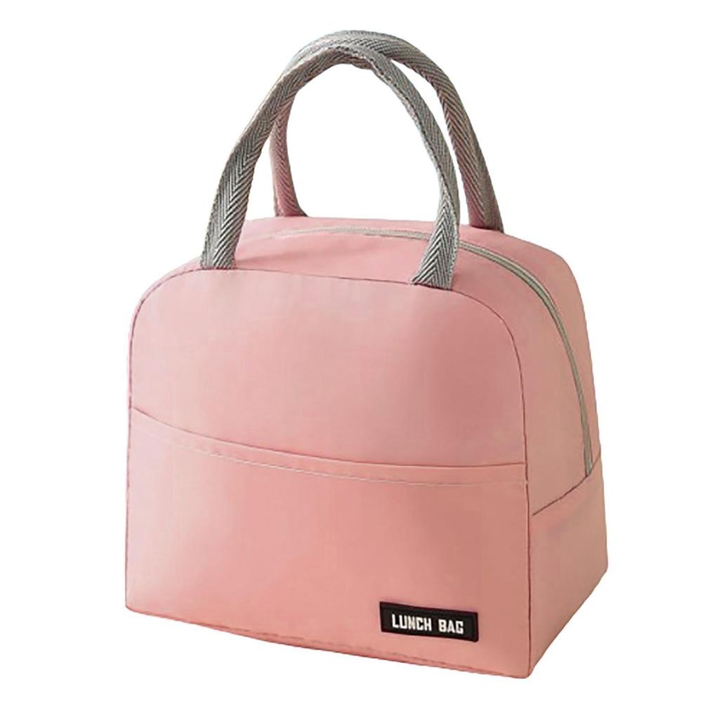 Thermal Insulated Bag Lunch Box Lunch Bags for Women Portable Thermal Bag Fridge Bag Tote Cooler Handbags Solid Color Food