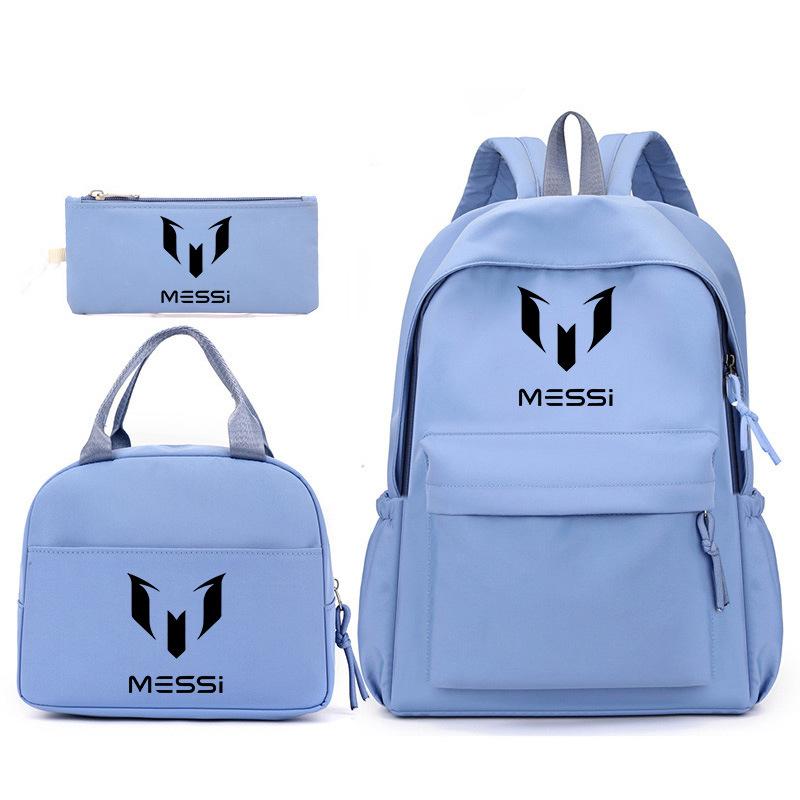 Football Star Peripheral Backpack Printing Three-Piece Set, Children'S School Bag, Primary School Student Backpack, Lunch Bag, Pencil Bag.