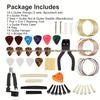 Guitar Accessory Kit: Strings, Finger Picks, Picks, String Winder, Bridge Pins, Nut Hanger