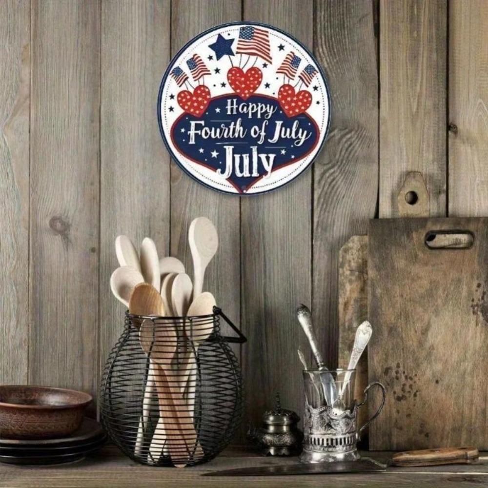 Fourth of July Patriotic Metal Wall Art Home Decor Outdoor Indoor American Flag Gift