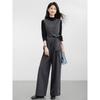 Women's Elegant Wool Blend Vest & Wide-Leg Pants 3-Piece Set