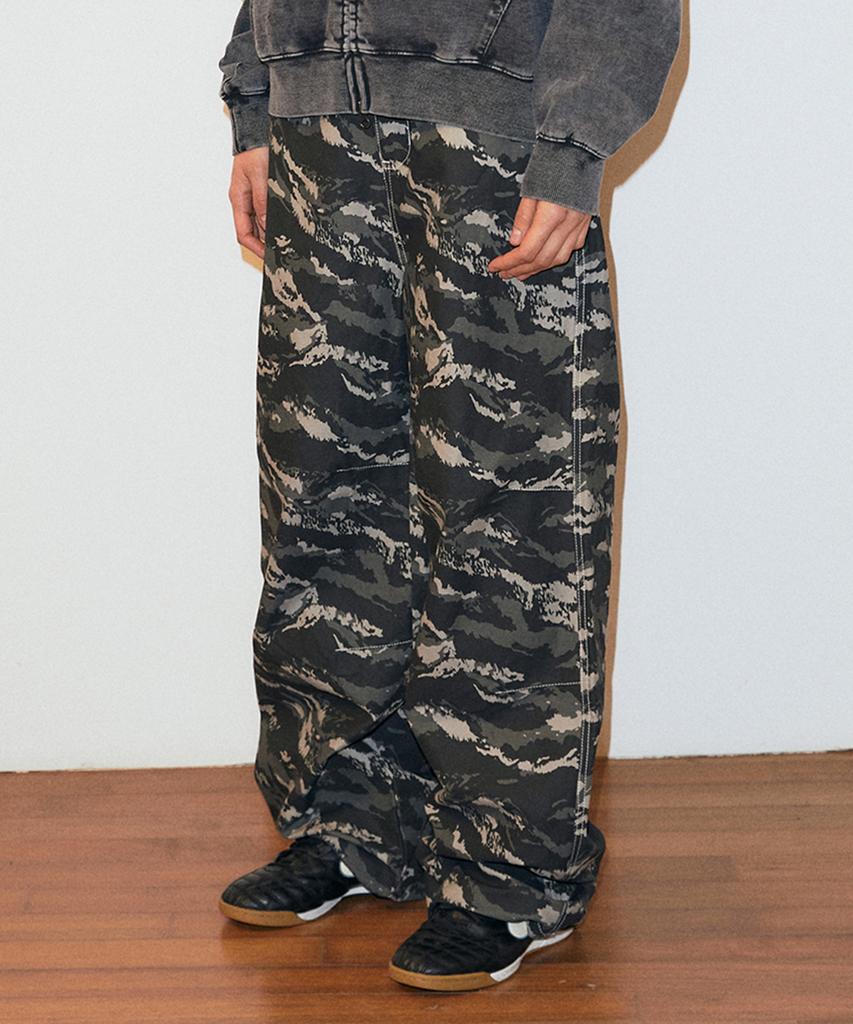 Maha Grid Tiger Camo Wide Pants Khaki(Mg2Gsmpa11A)